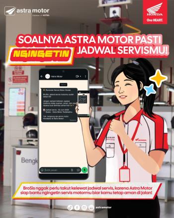 ASTRA MOTOR NATAR HADIRKAN LAYANAN REMINDER SERVIS UNTUK TINGKATKAN KENYAMANAN KONSUMEN